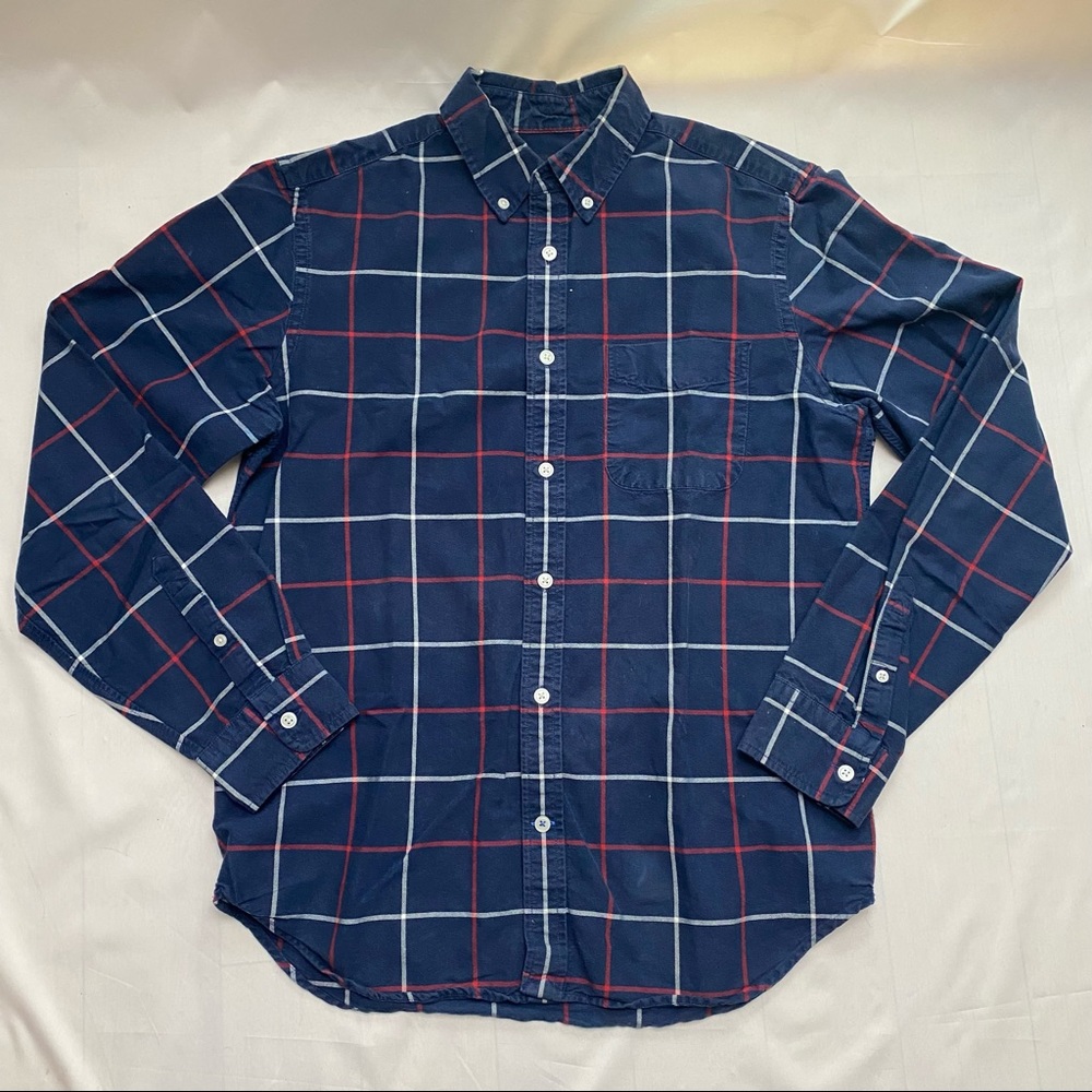 GAP button down dress shirt - plaid flannel - cotton - Modern Oxford